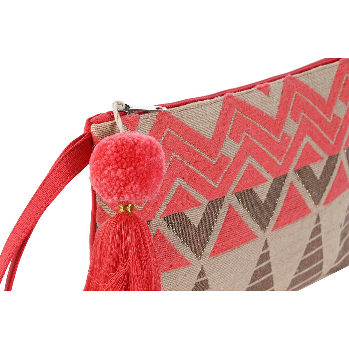 Travel Vanity Case Home ESPRIT Beige Fuchsia 26 x 2 x 19 cm produktemballage