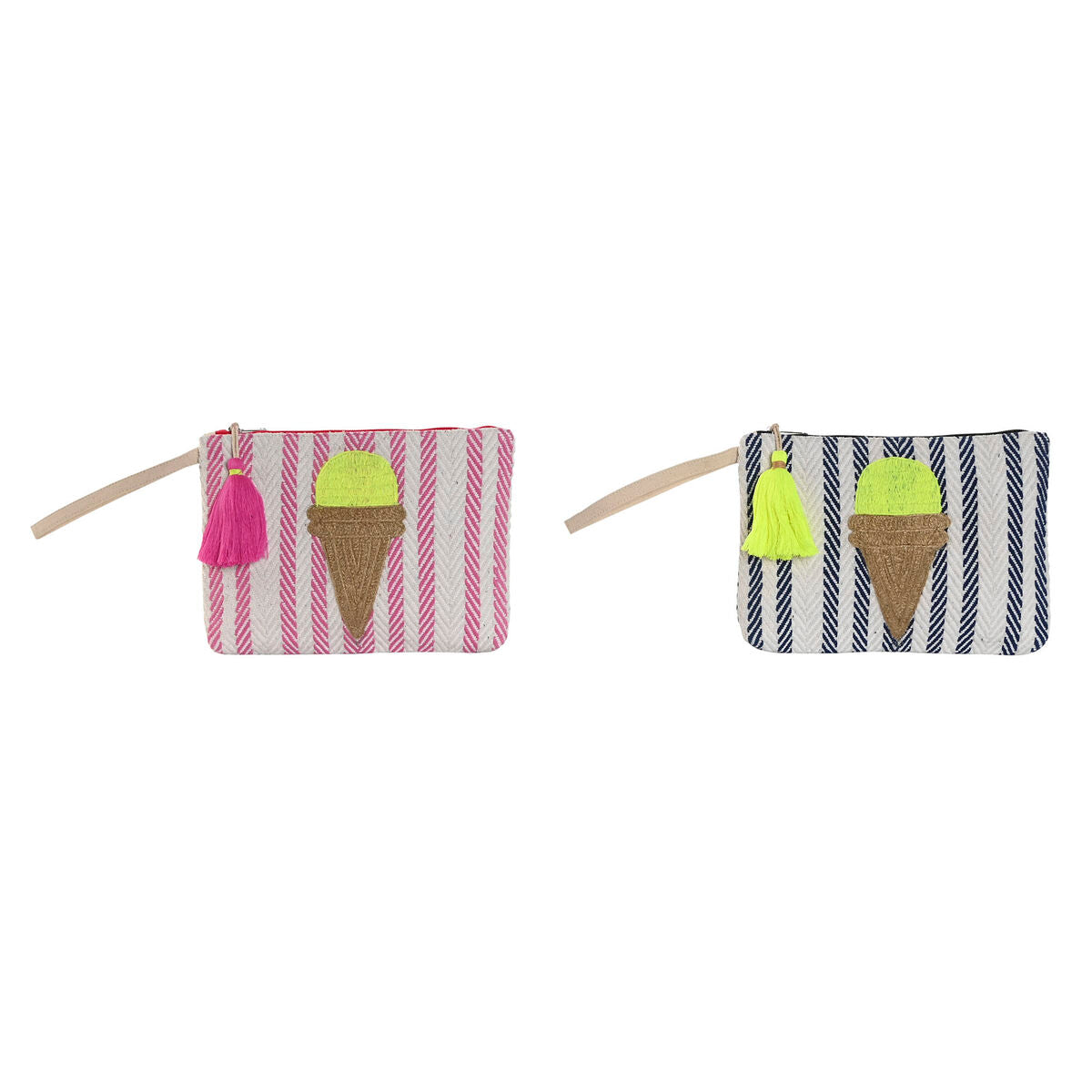 Toilettaske Home ESPRIT Blå Pink 26 x 2 x 19 cm (2 enheder) produktemballage