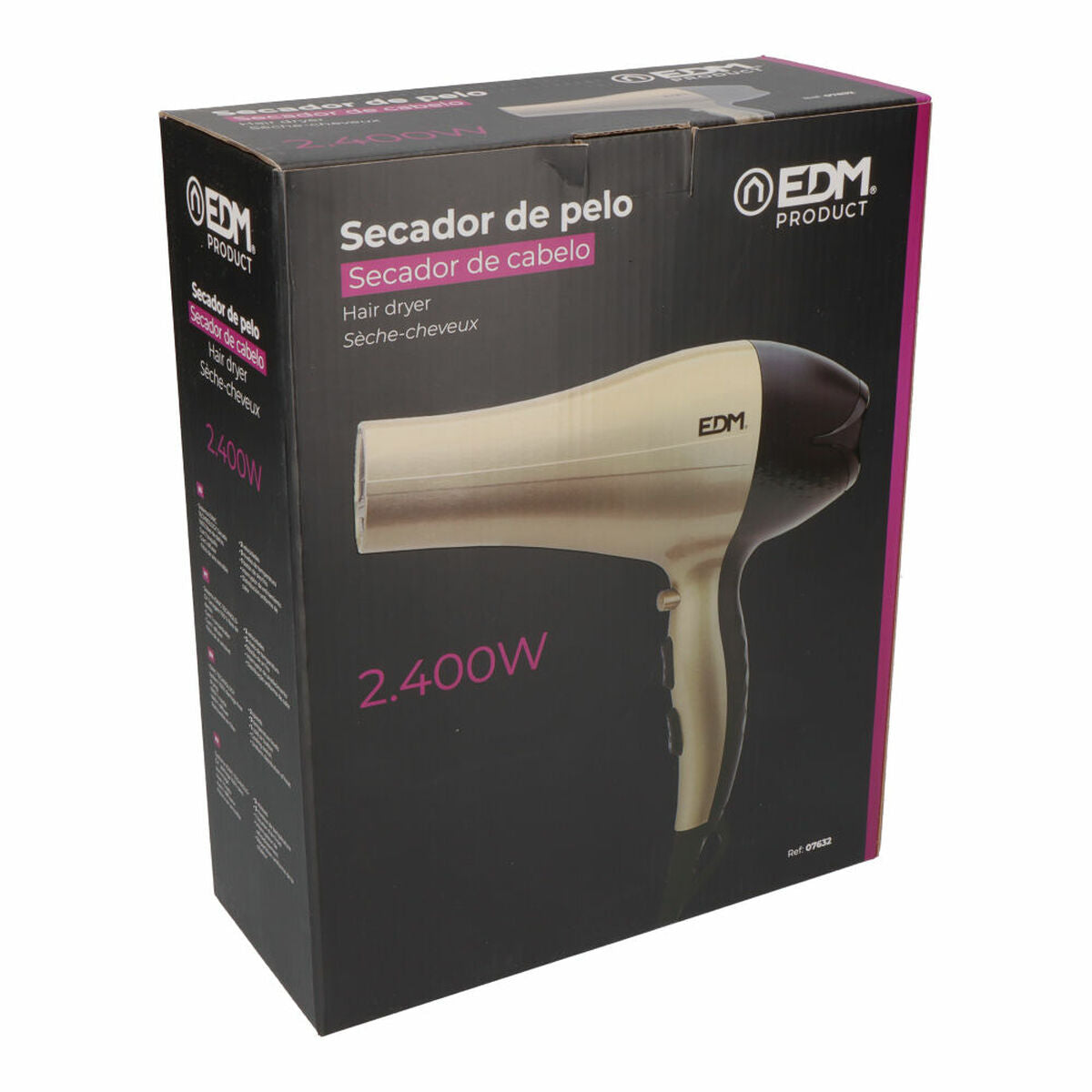 Hårtørrer EDM 2400 W Flerfarvet produktemballage