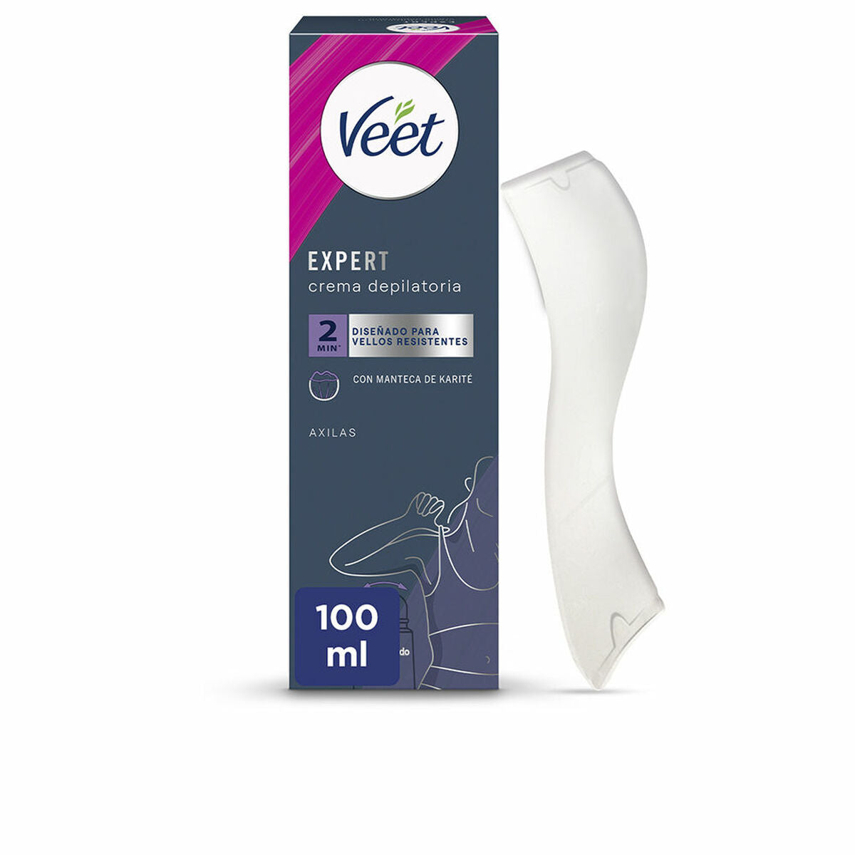 Body Hair Removal Cream Veet Expert 100 ml Underarms hudplejeemballage