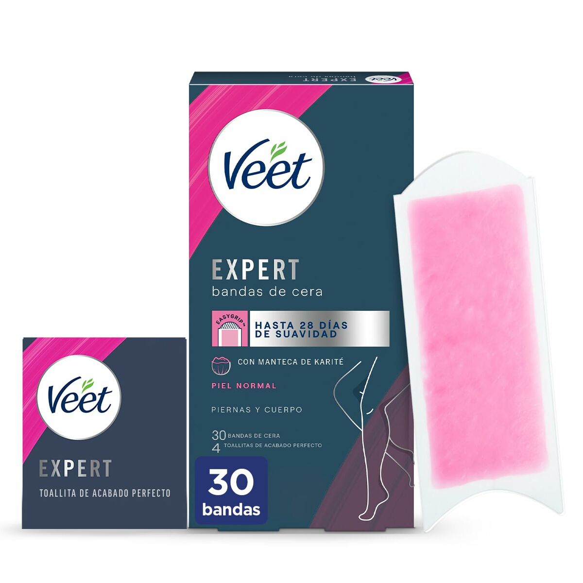 Body Hair Removal Strips Veet Expert (30 enheder) produktemballage