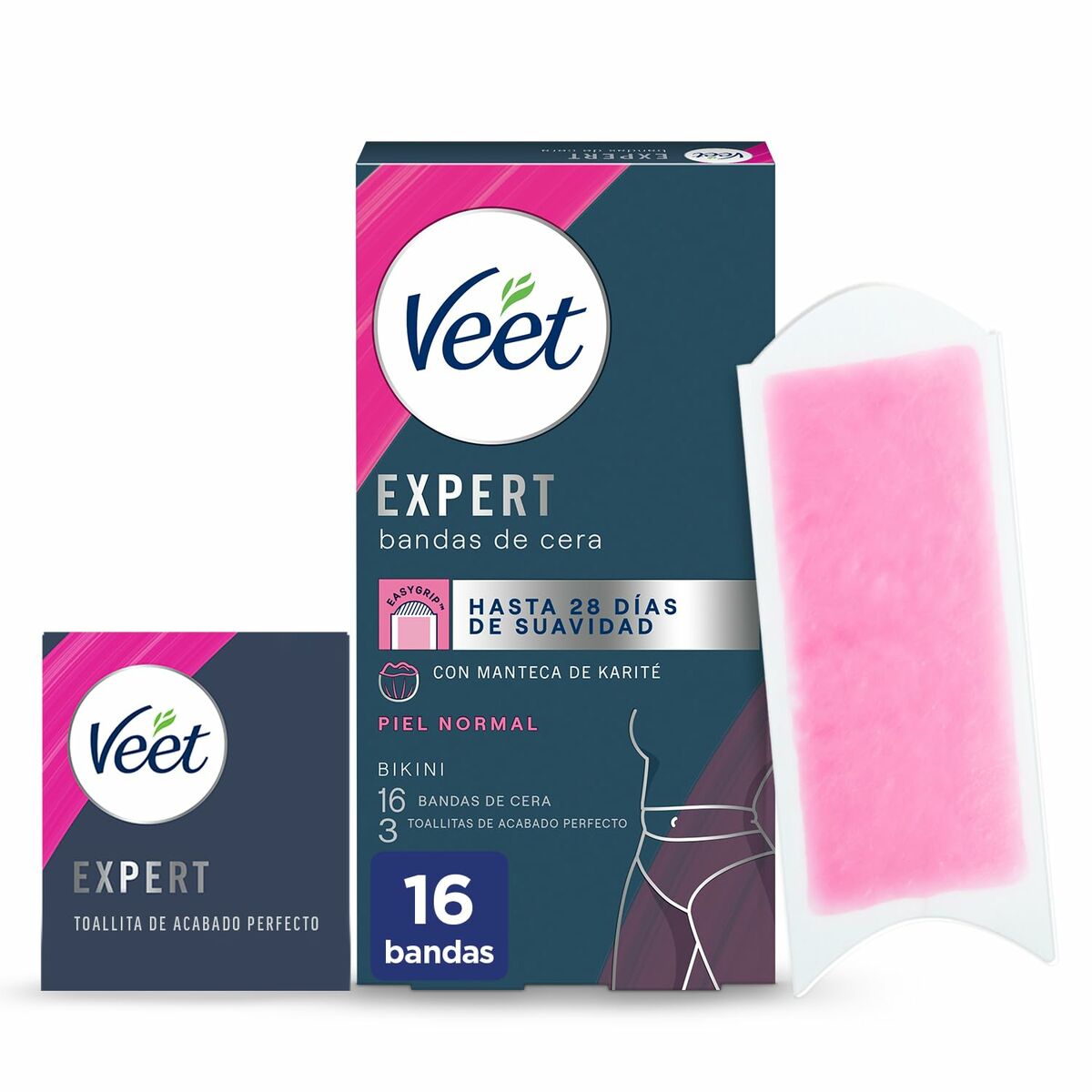 Body Hårfjerningsstrimler Veet Expert Bikini (16 enheder) produktemballage