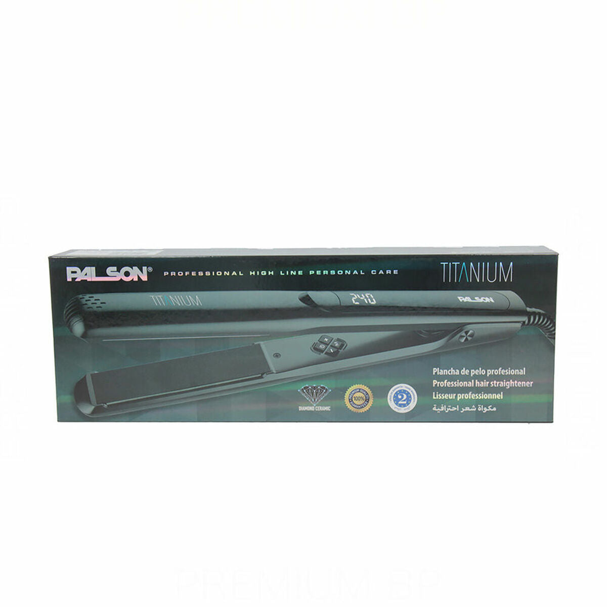 Glattejern Palson Titanium Professional produktemballage