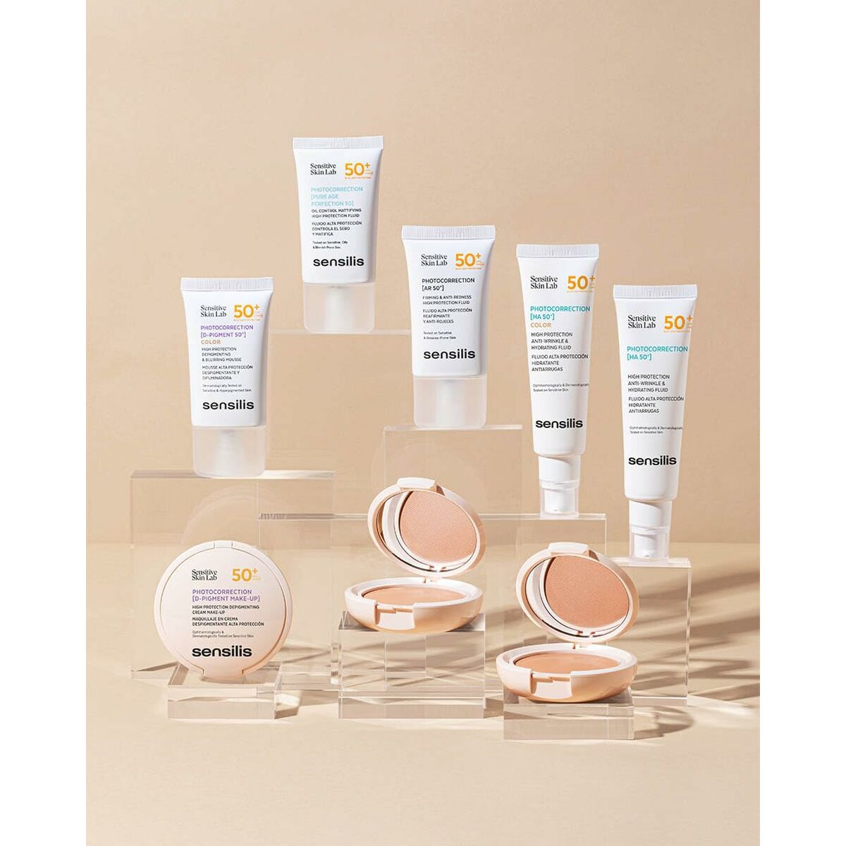 Creme Make-up Base Sensilis FOTOKORREKTION [MAKE UP] Nº 03 Spf 50+ 10 g produktemballage