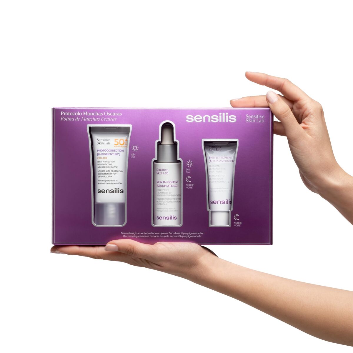 Kosmetiksæt til kvinder Sensilis SKIN D-PIGMENT produktemballage