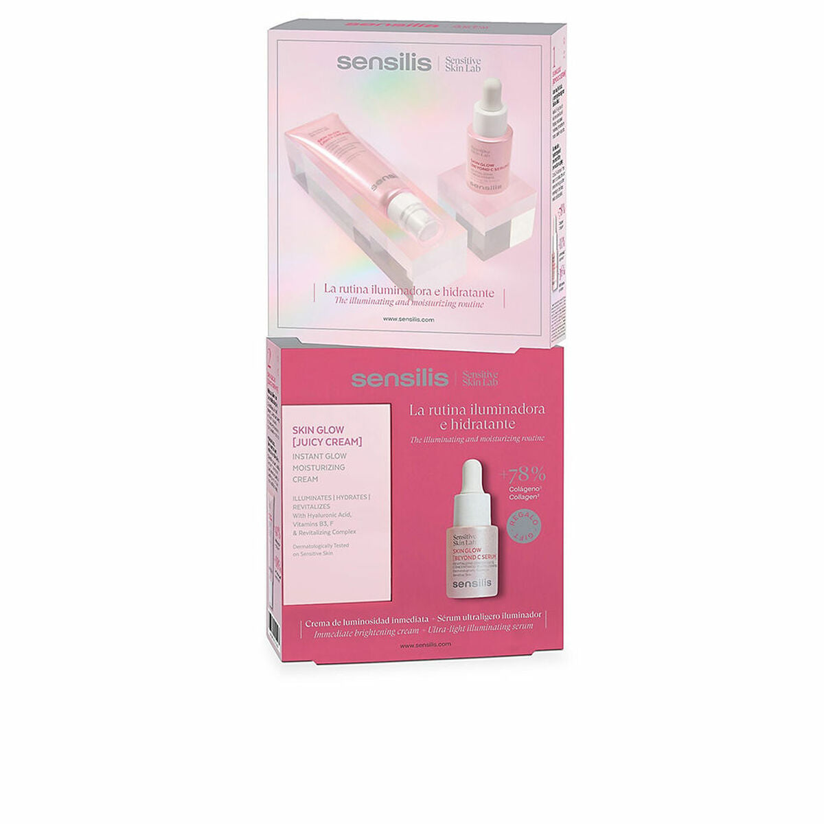Kosmetisk sæt Sensilis SKIN GLOW FACIAL 2 stk. produktemballage