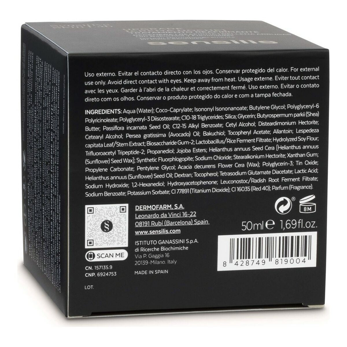 Anti-Ageing Night Cream Sensilis Upgrade 50 ml Firming for Women hudplejeemballage