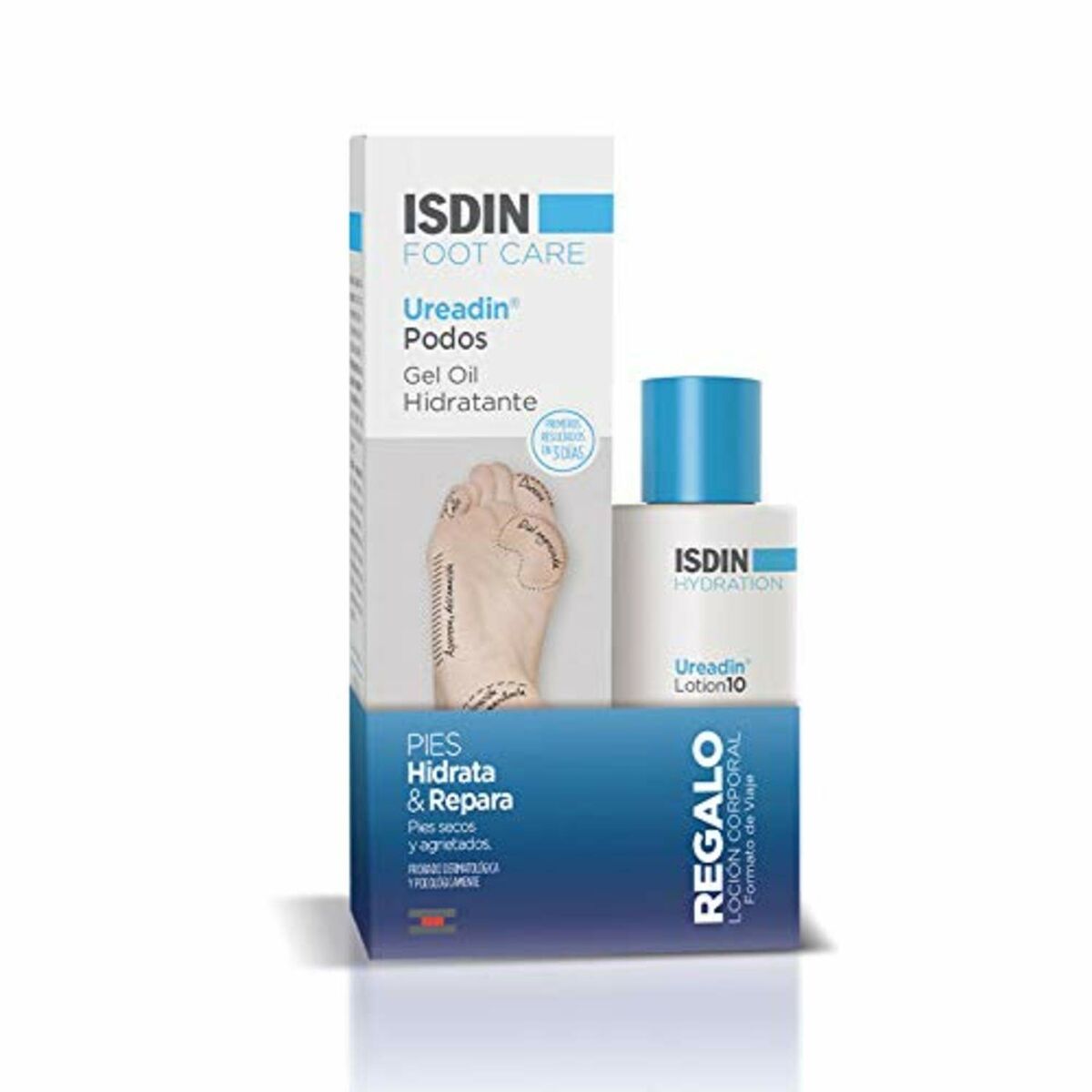 Unisex kosmetiksæt Isdin Ureadin Podos Reparation 2 stk. produktemballage