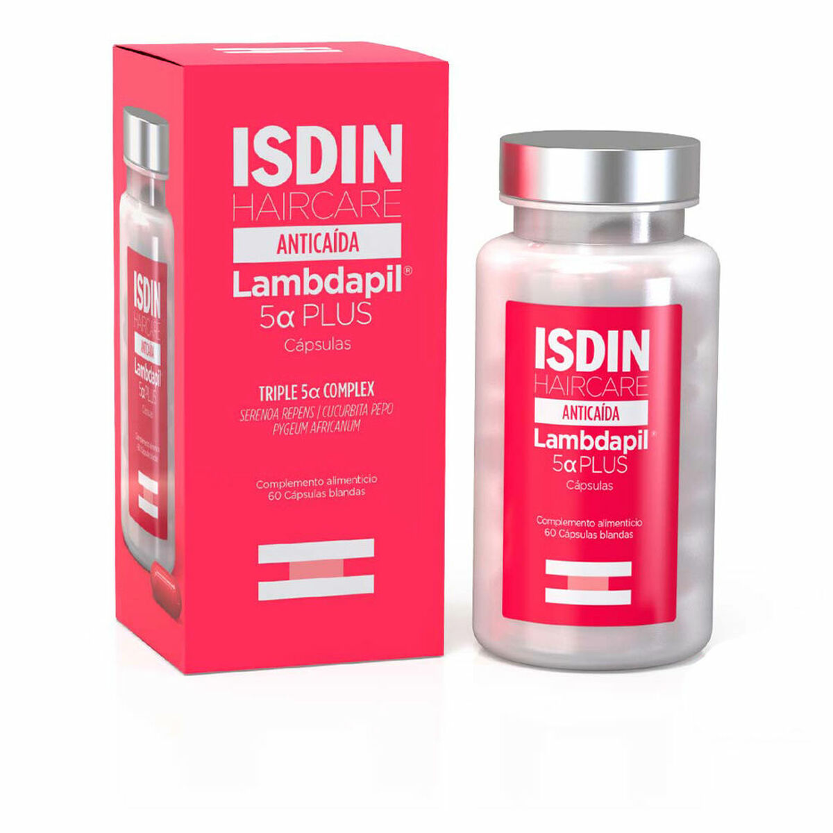 Anti-hårtabspleje Isdin Lambdapil Kapsler (60 enheder) produktemballage