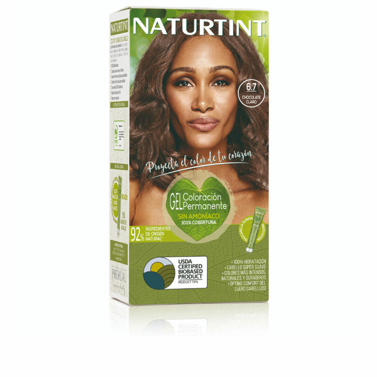 Permanent Dye Naturtint COLORACIÓN nº 6.7-Chocolate claro 170 ml produktemballage