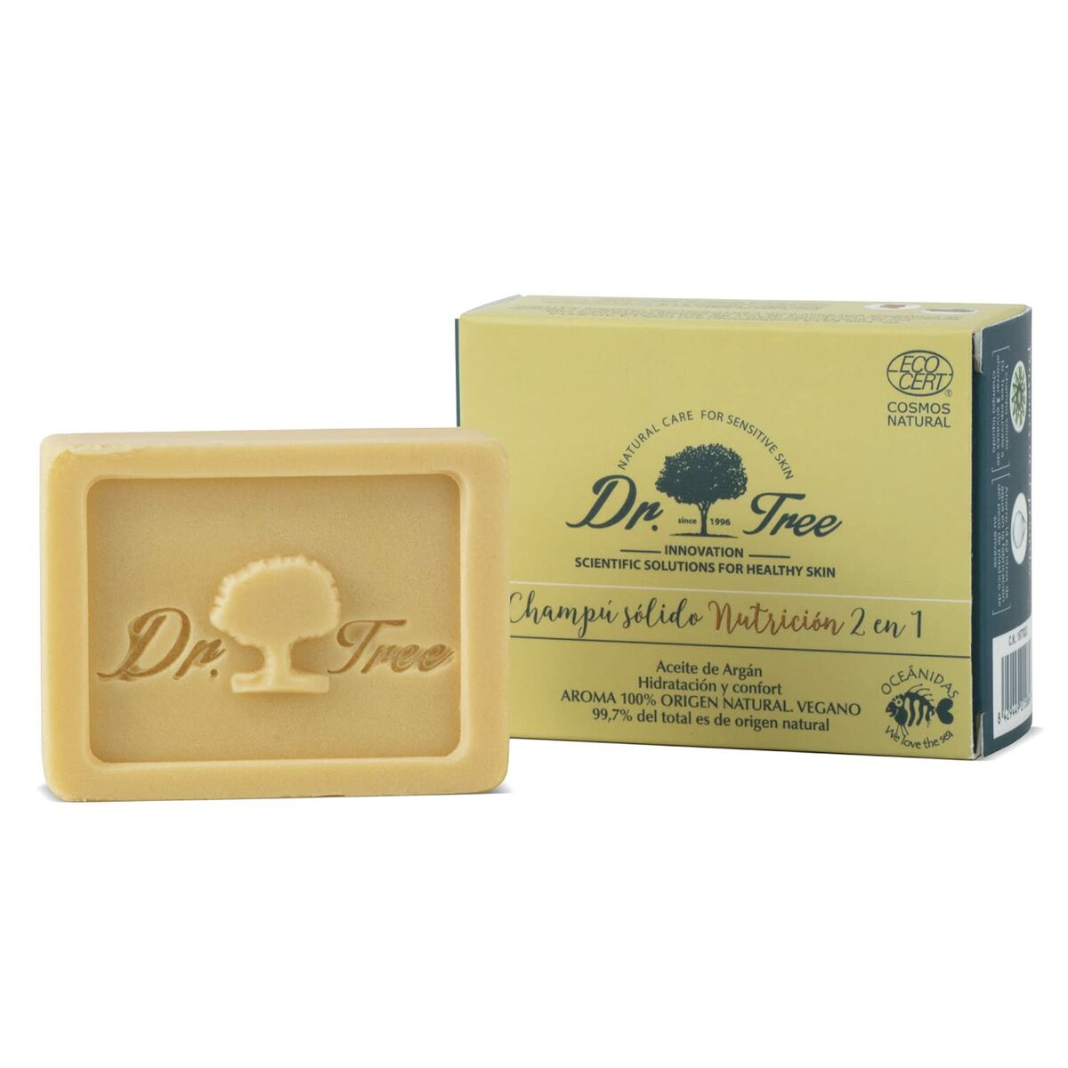 Shampoo Bar Dr. Tree 2-i-1 Ernæringsmæssig 75 g shampooflaske