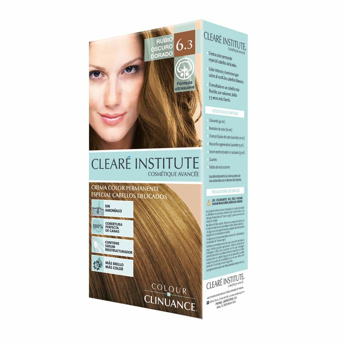 Permanent Color Creme Clearé Institute Color Clinuance Nº 6.3-rubio oscuro dorado (1 enhed) til kvinder hudplejeemballage