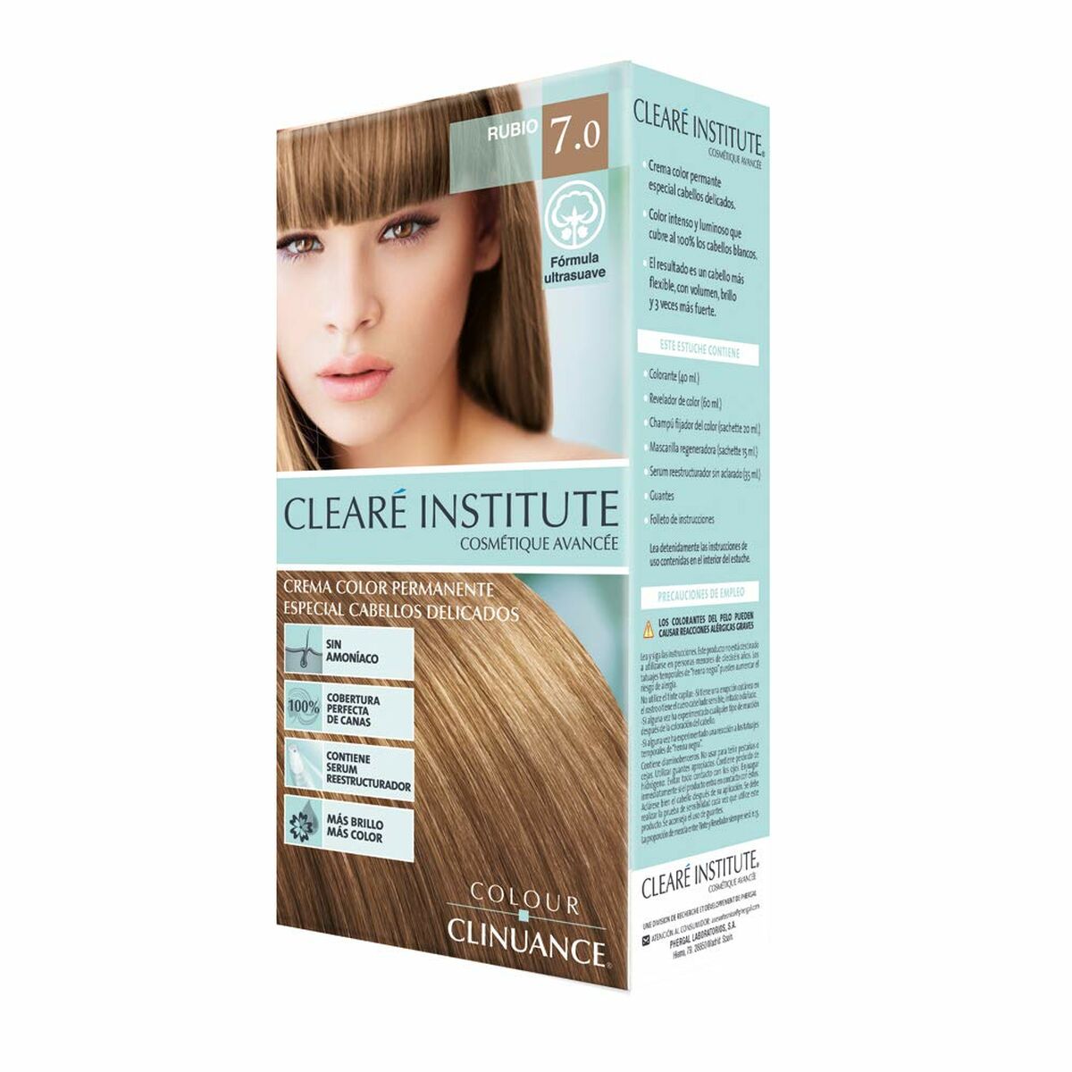 Permanent Color Creme Clearé Institute Color Clinuance Nº 7.0-rubio til kvinder hudplejeemballage