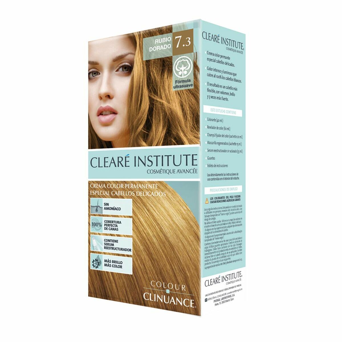Permanent Color Creme Clearé Institute Color Clinuance Nº 7.3-rubio dorado til kvinder hudplejeemballage