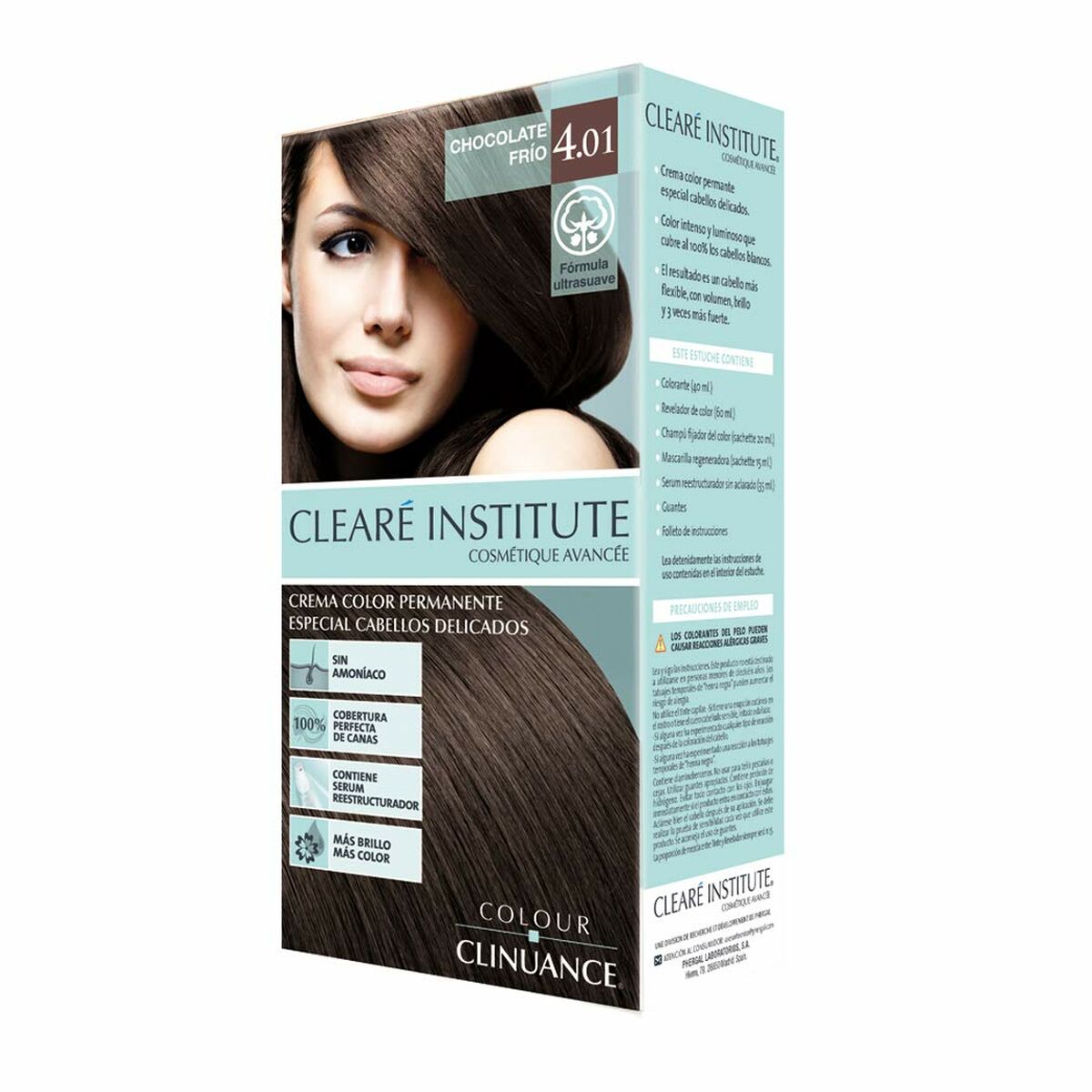 Permanent Color Creme Clearé Institute Color Clinuance Nº 4.01-chokoladefrio til kvinder hudplejeemballage