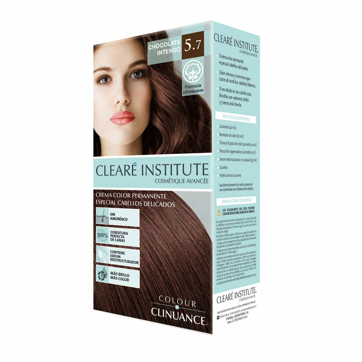 Permanent Color Creme Clearé Institute Color Clinuance Nº 5.7-chokolade intenso til kvinders hudplejeemballage