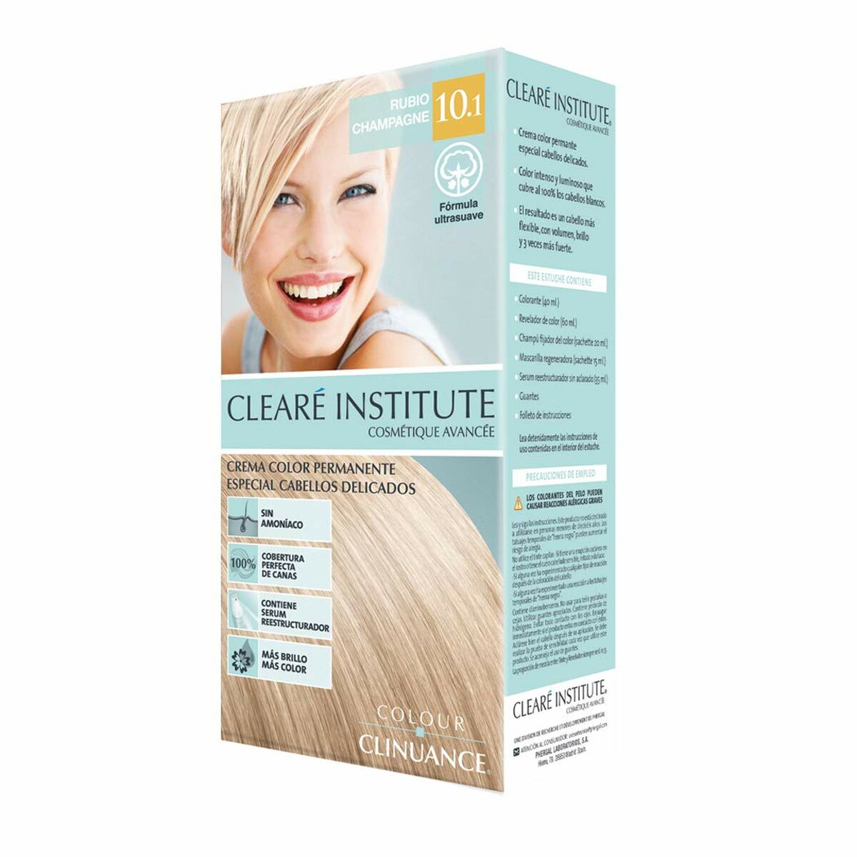 Permanent Color Creme Clearé Institute Color Clinuance Nº 10.1-rubio champagne til kvinder hudplejeemballage