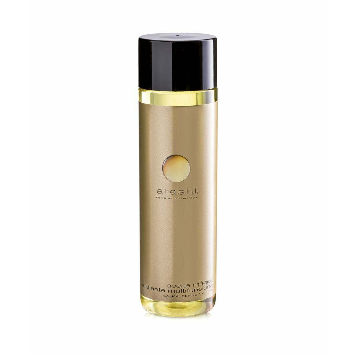 Afslappende kropsolie Atashi Cellular Cosmetics 250 ml produktemballage