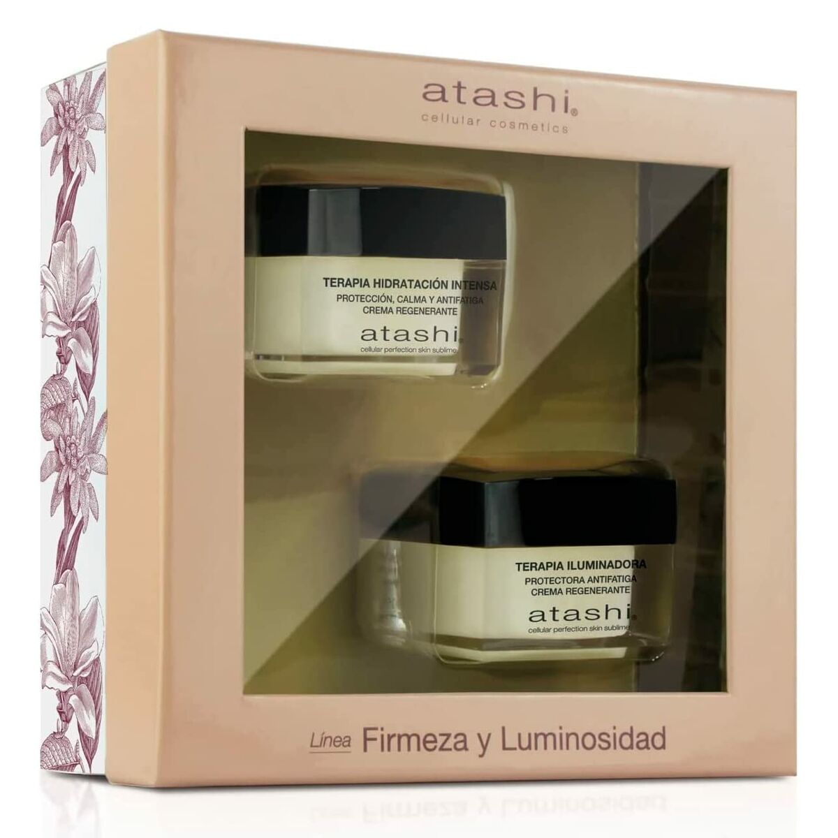 Kosmetisk sæt Atashi Firmeza Y Luminosidad Firming 2 stk. produktemballage