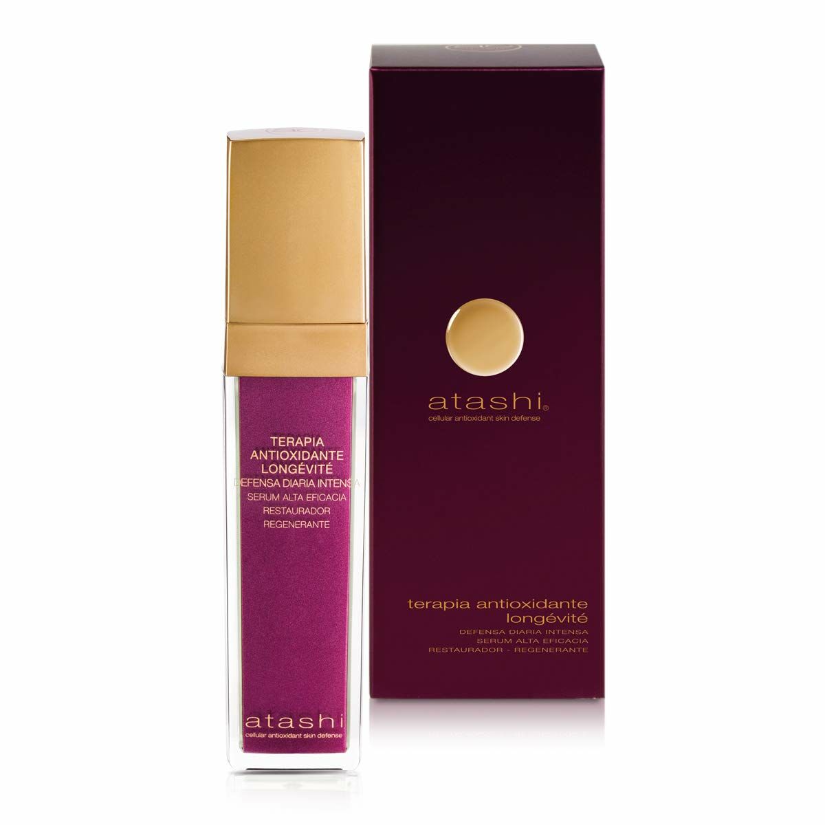 Ansigtscreme Atashi Cellular Antioxidant Skin Defense 50 ml til kvinders hudplejeemballage