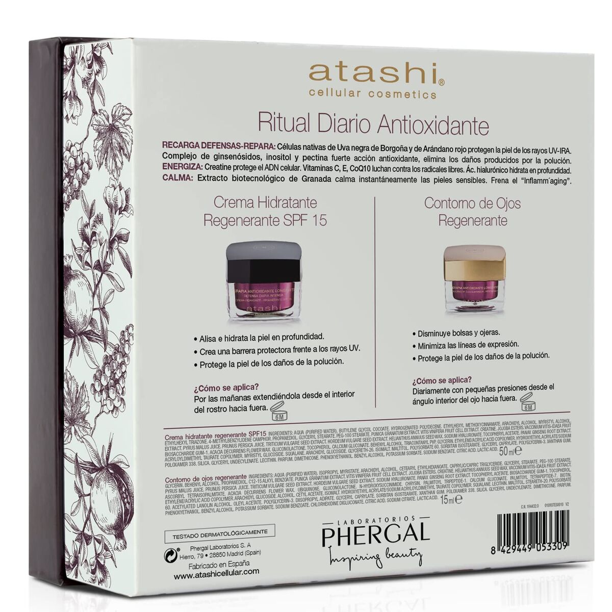 Kosmetiksæt til kvinder Atashi RITUAL ANTIOXIDANTE 2 dele produktemballage