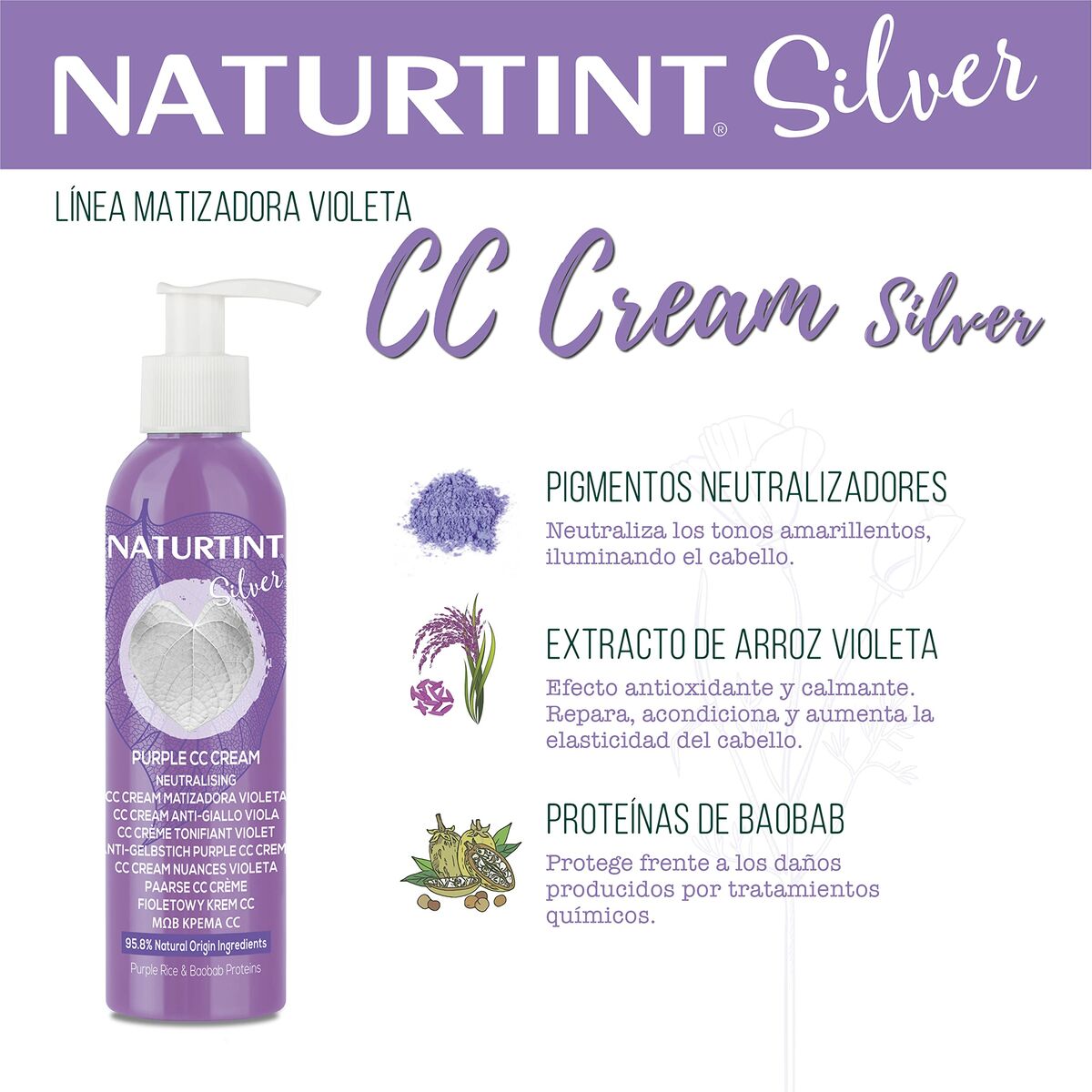 Hårmaske Naturtint SILVER 200 ml hårmaske emballage