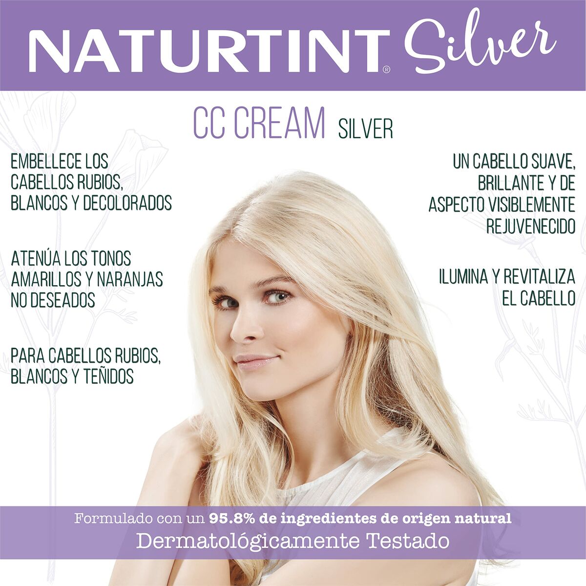 Hårmaske Naturtint SILVER 200 ml hårmaske emballage