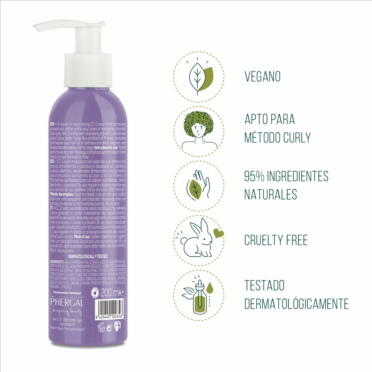 Hårmaske Naturtint SILVER 200 ml hårmaske emballage