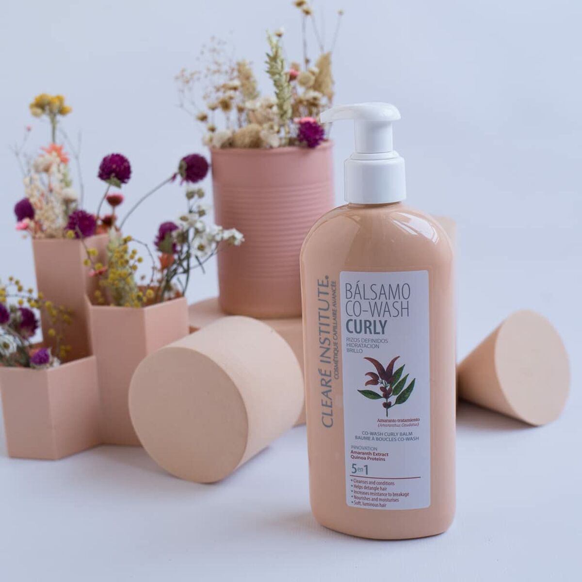 Curl Defining Fluid Clearé Institute Wash Curly 300 ml produktemballage