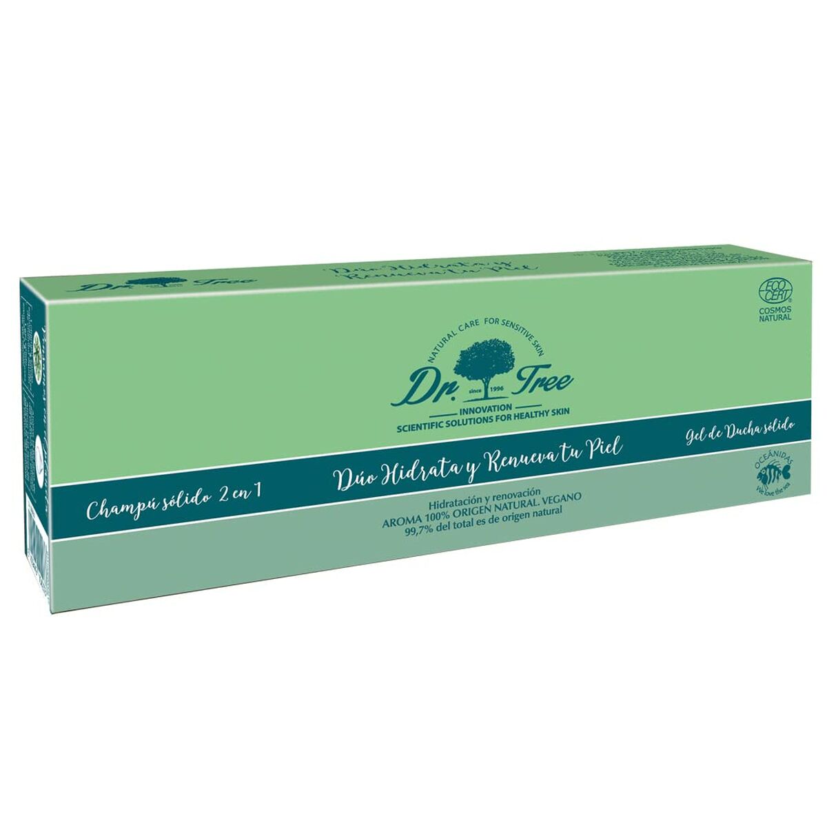 Brusesæt Dr. Tree Duo Sensitive skin 2 stk. produktemballage