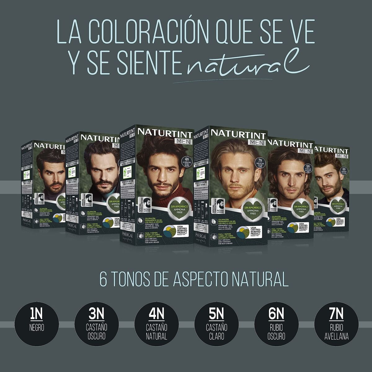 Permanent Dye Naturtint MEN Nº 4n-Castano Naturlig produktemballage