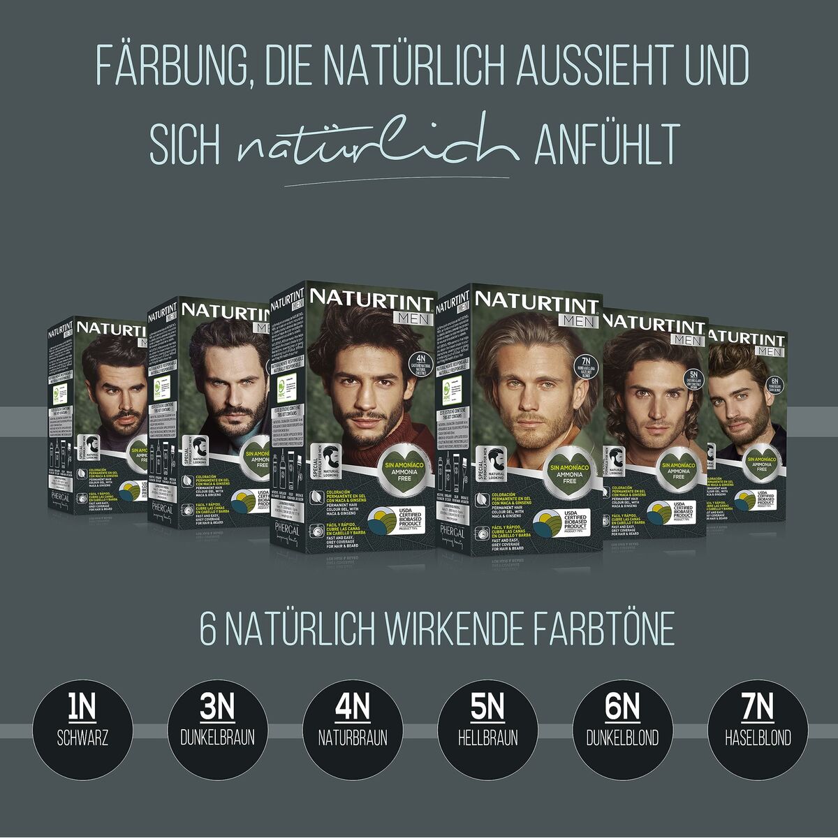 Permanent Dye Naturtint MEN 6-rubio oscuro produktemballage