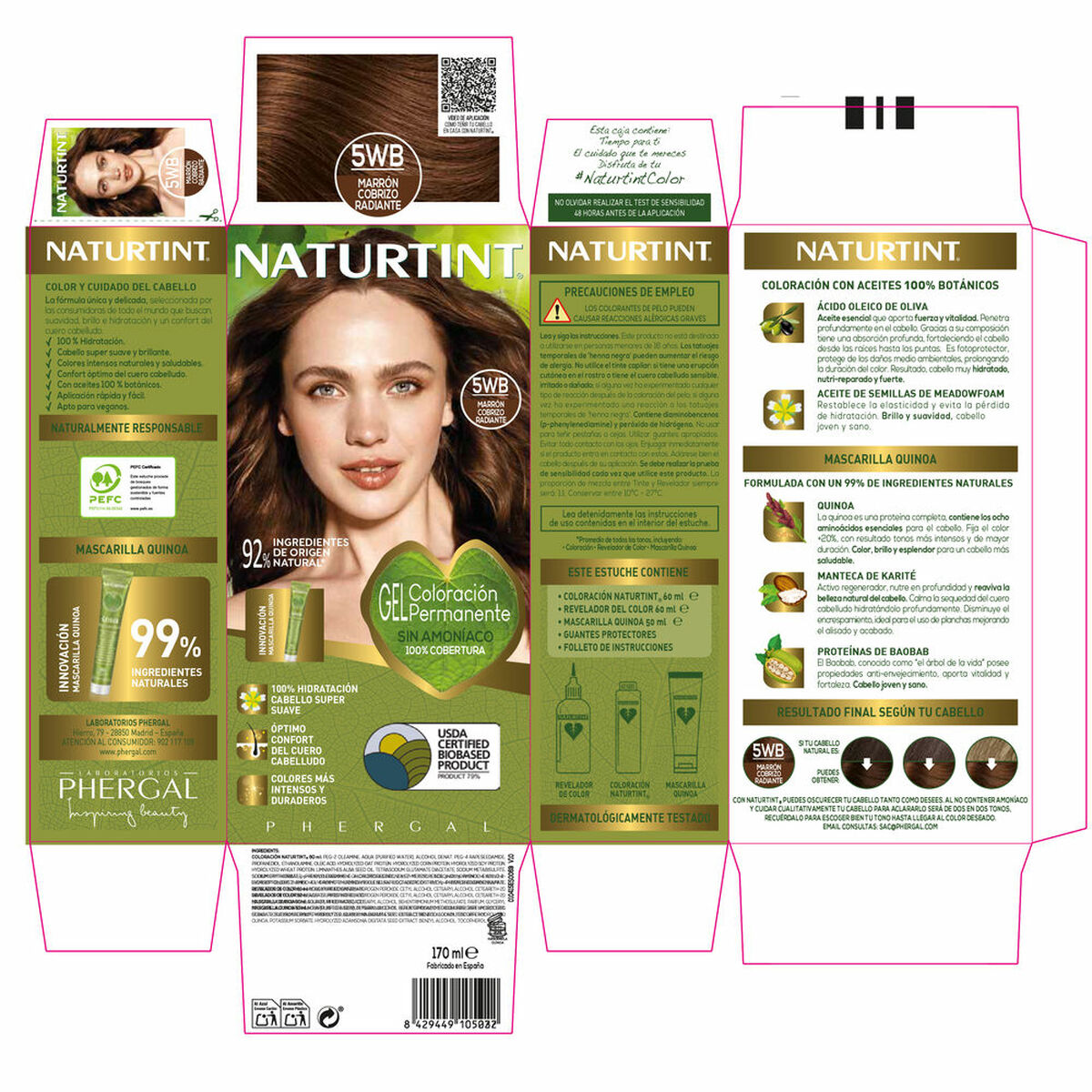 Permanent Dye Naturtint COLORACIÓN 170 ml til kvinder produkt emballage