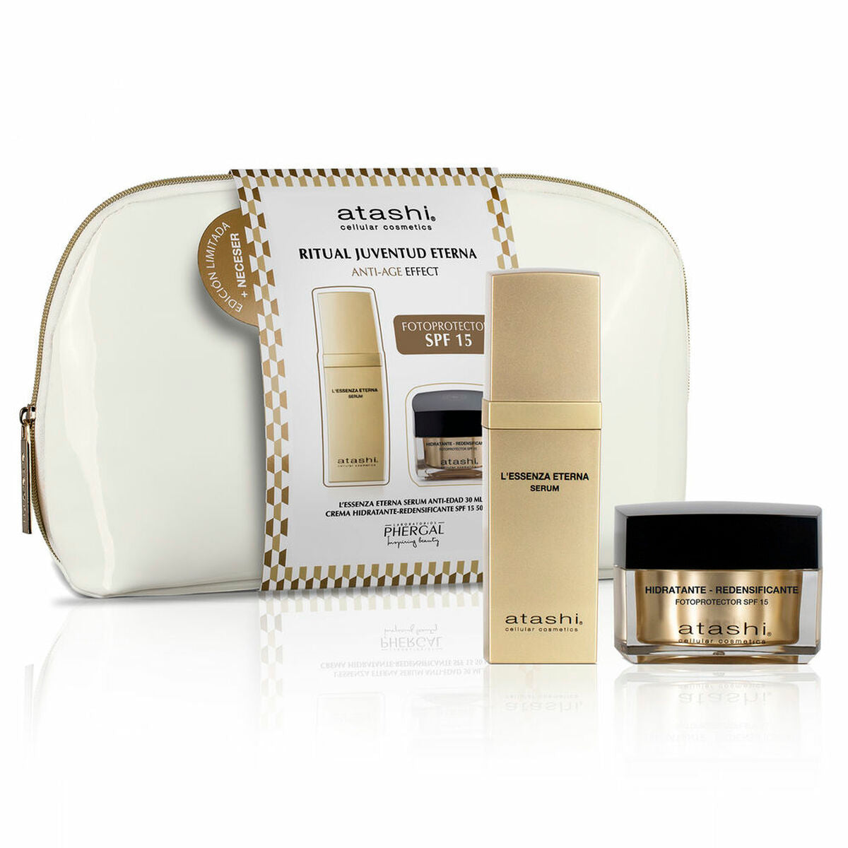 Kosmetiksæt til kvinder Atashi L'ESSENZA ETERNA 3 stykker til kvinder produktemballage
