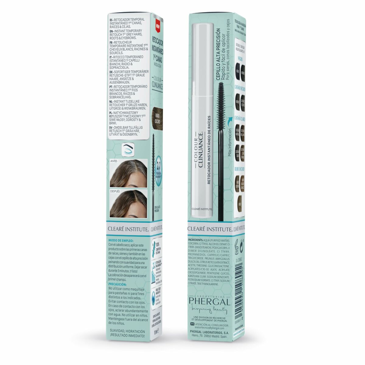 Eyebrow Tint Clearé Institute COLOR CLINUANCE Dark Blonde 10 ml produktemballage