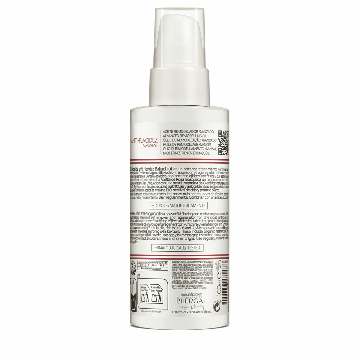 Firming Body Oil Concentrate Elixir DERMO 100 ml produktemballage