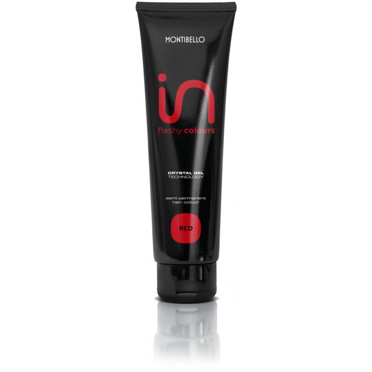 Semi-permanent farvestof Montibello IN Flashy Color Red 150 ml til Dame-produktemballage