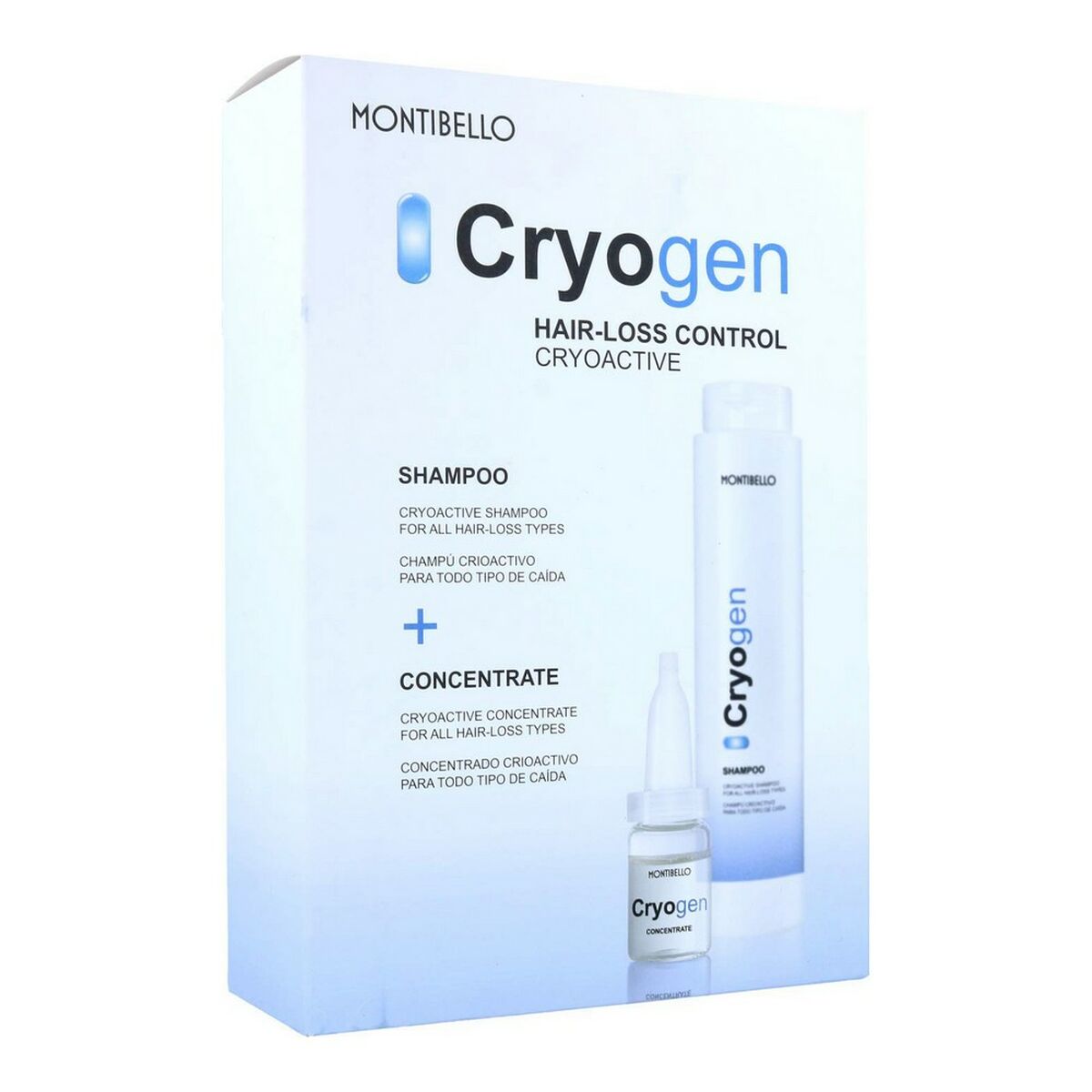 Shampoo Montibello Cryogen Pack 1 Sh + 10 X 7 til kvinder shampooflaske