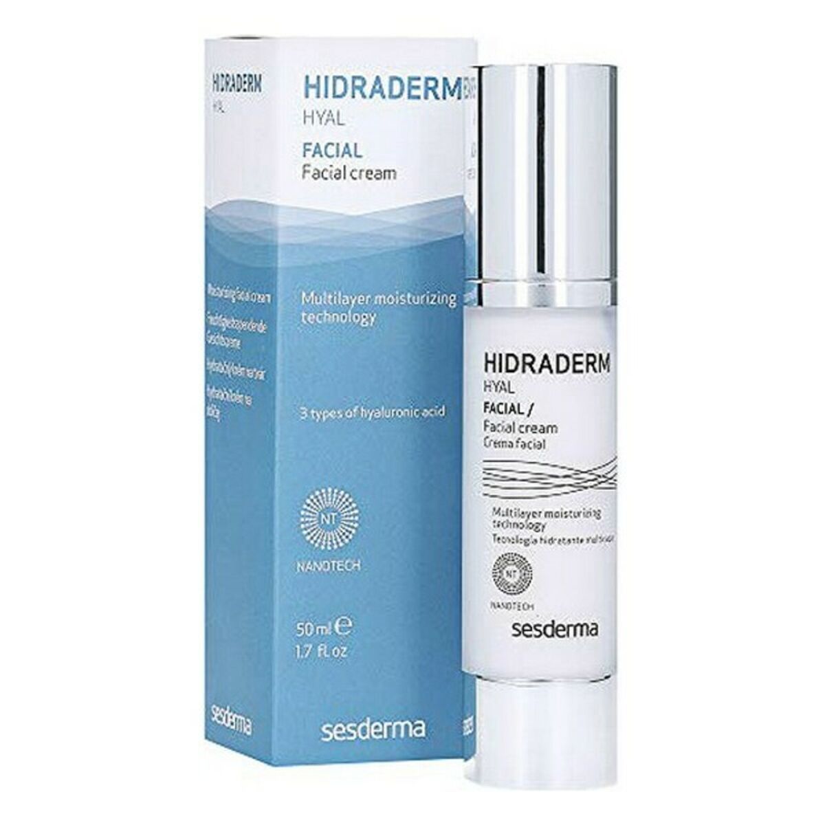 Hydrating Facial Cream Sesderma Hidraderm Hyal 50 ml til kvinder hudpleje emballage