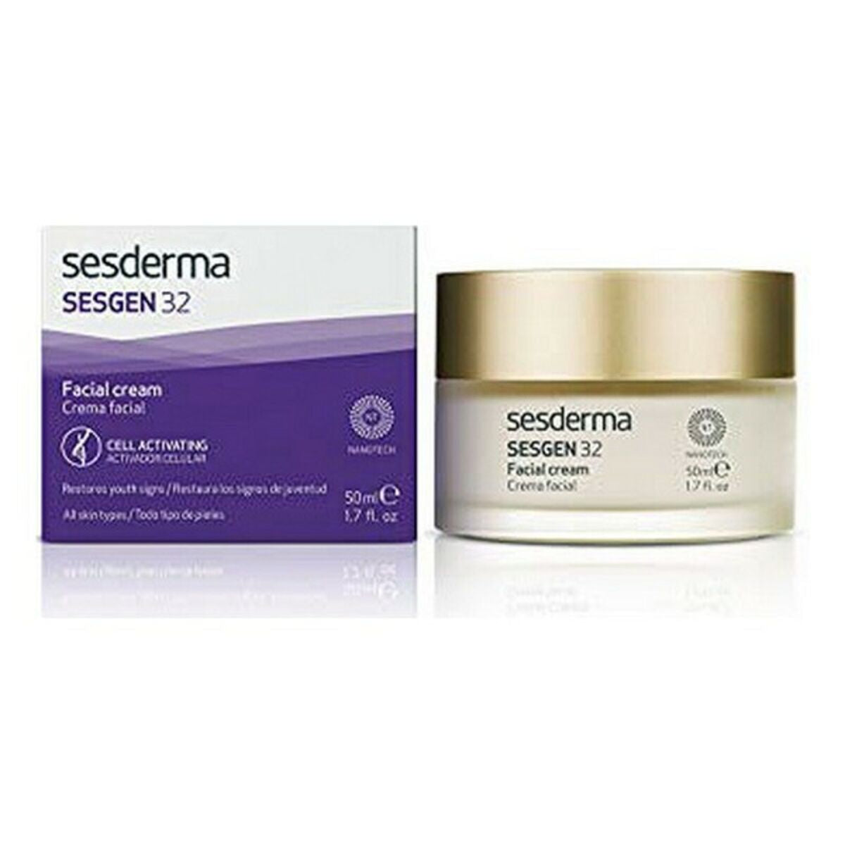 Ansigtscreme Sesderma Sesgen 50 ml til kvinder hudpleje emballage