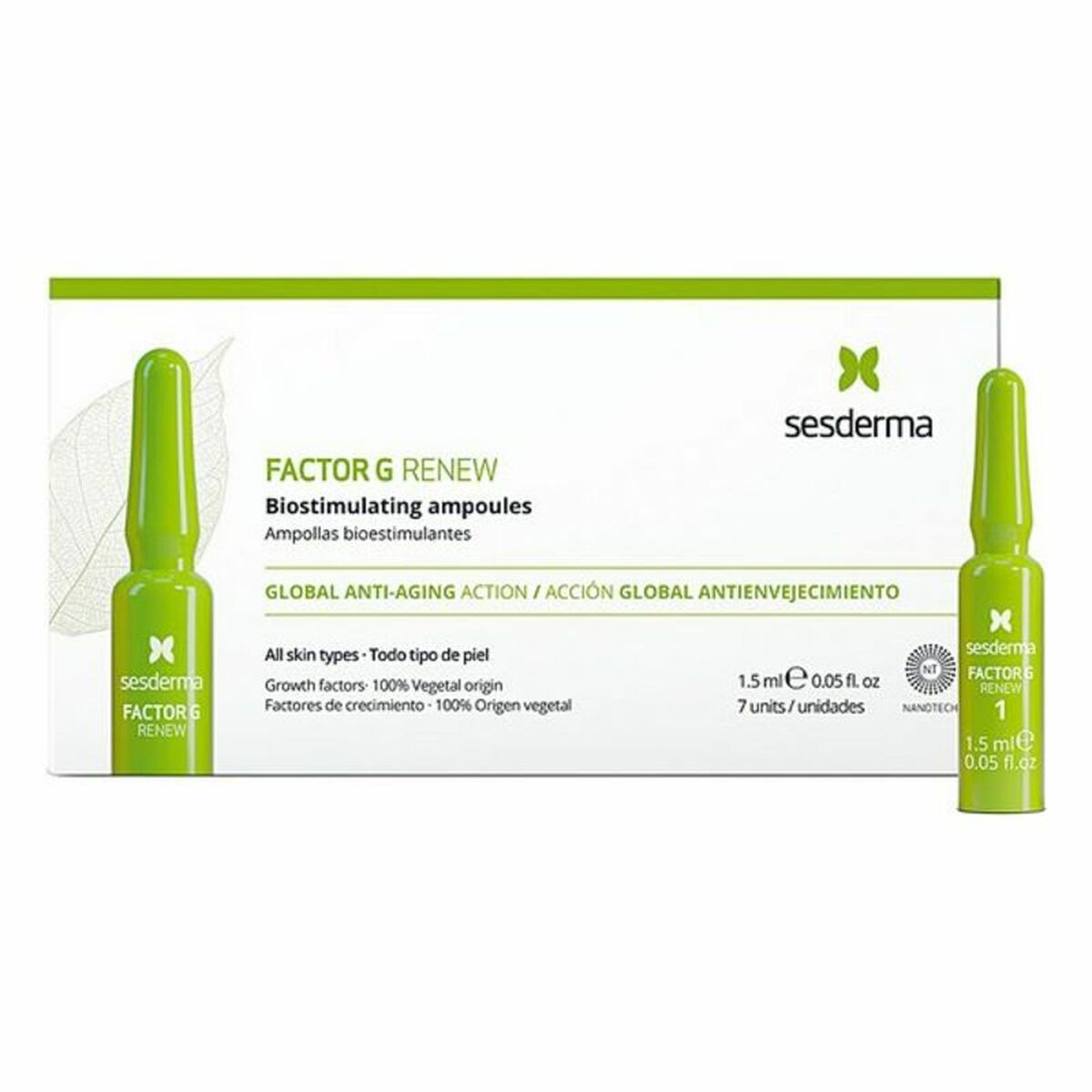 Ampuller FACTOR G RENEW Sesderma (7 stk) produktemballage