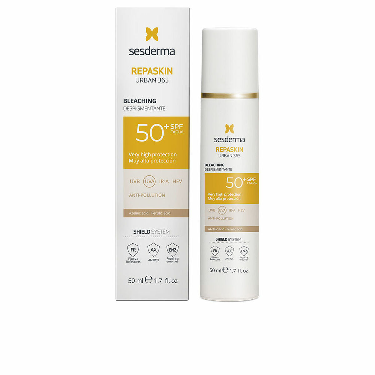 Anti-Pigment Cream Sesderma REPASKIN Spf 50 Spf 50+ ml 50 ml til kvinder hudpleje emballage