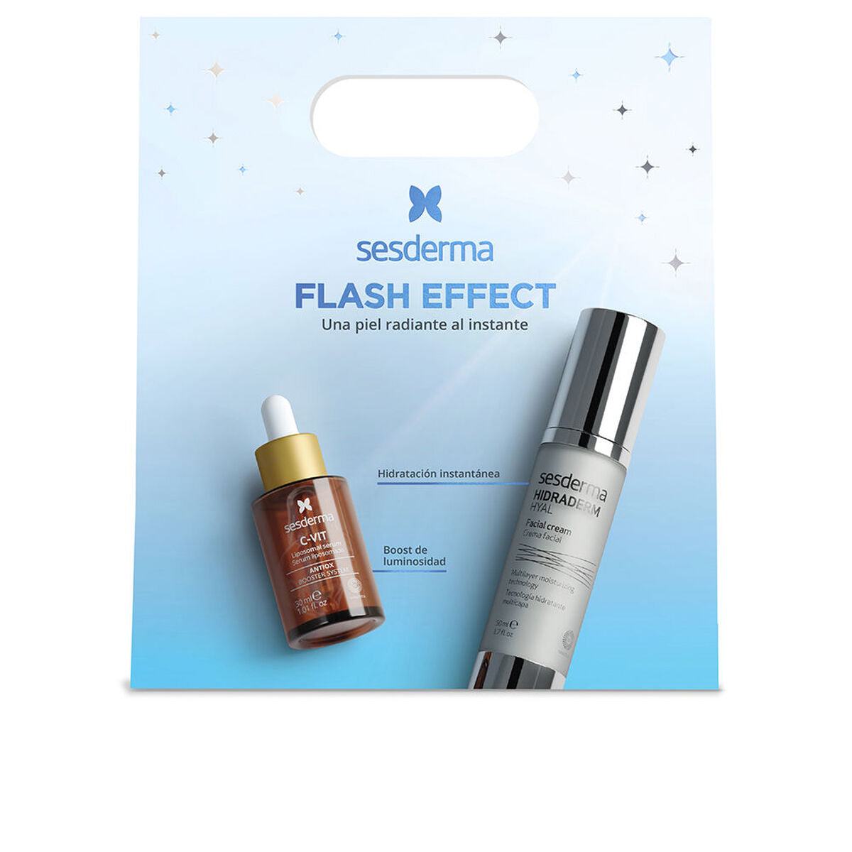 Kosmetisk sæt Sesderma Flash Effect 2 stks produktemballage