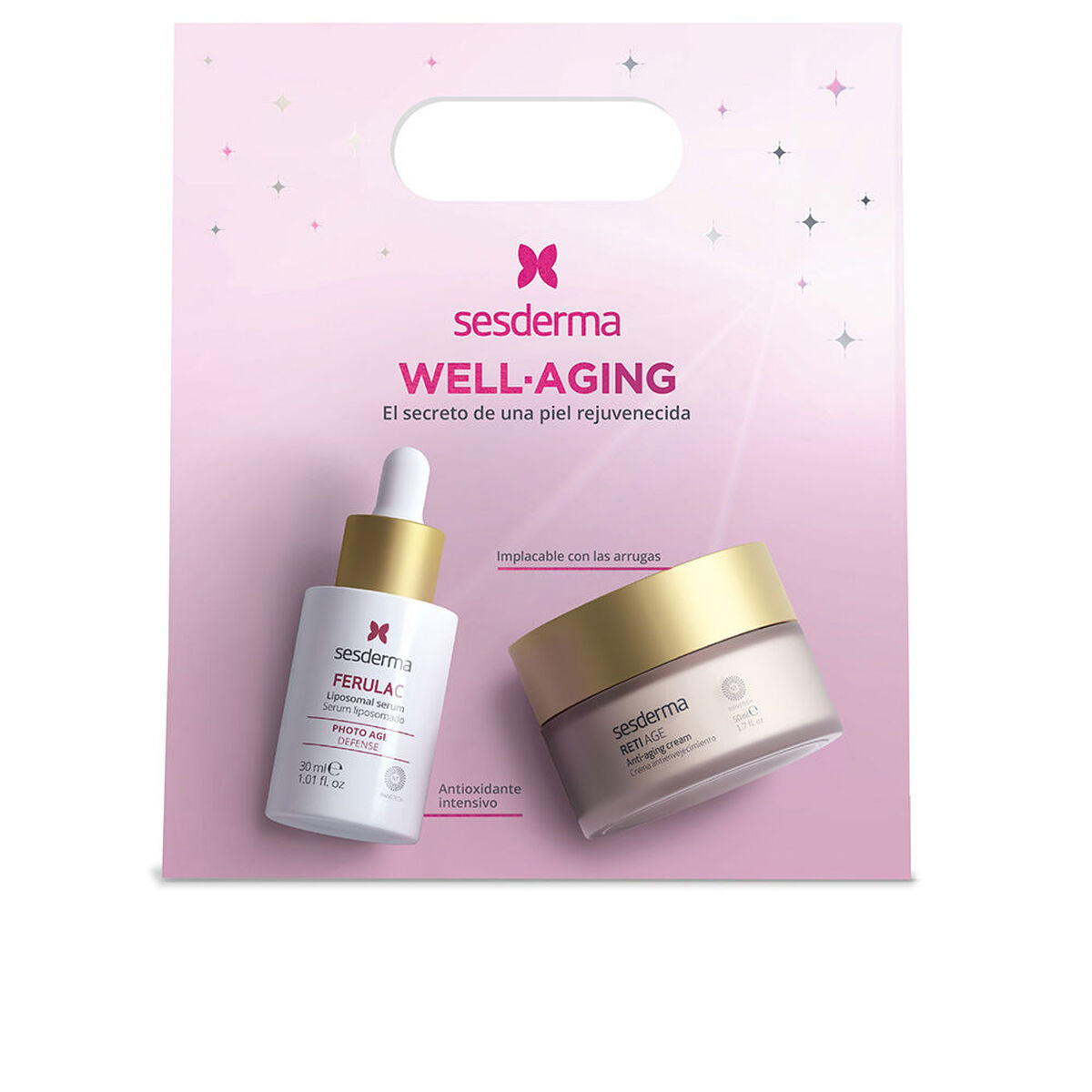 Kosmetisk sæt Sesderma Well Aging 2 stk. produktemballage
