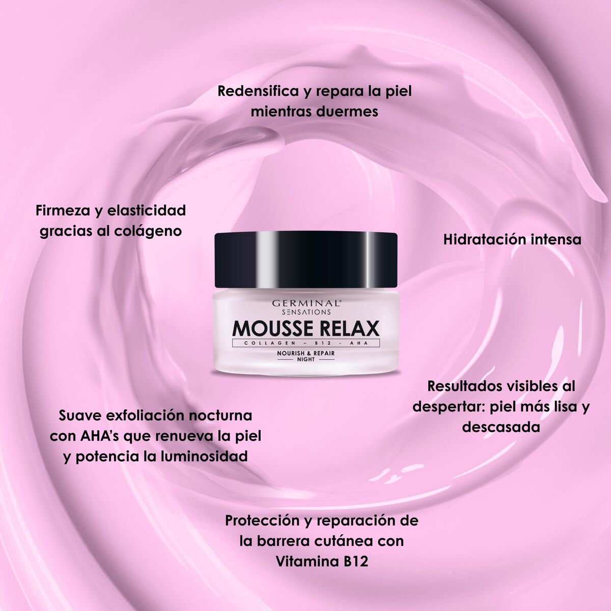 Ansigtscreme Germinal SENSATIONS MOUSSE RELAX 50 ml til kvinders hudplejeemballage