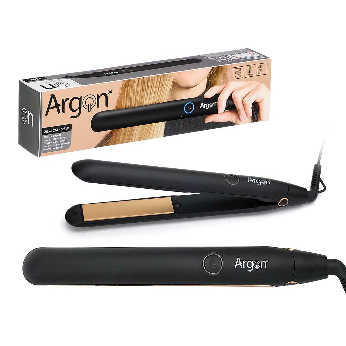 Glattejern Argan Black Golden 35W produktemballage