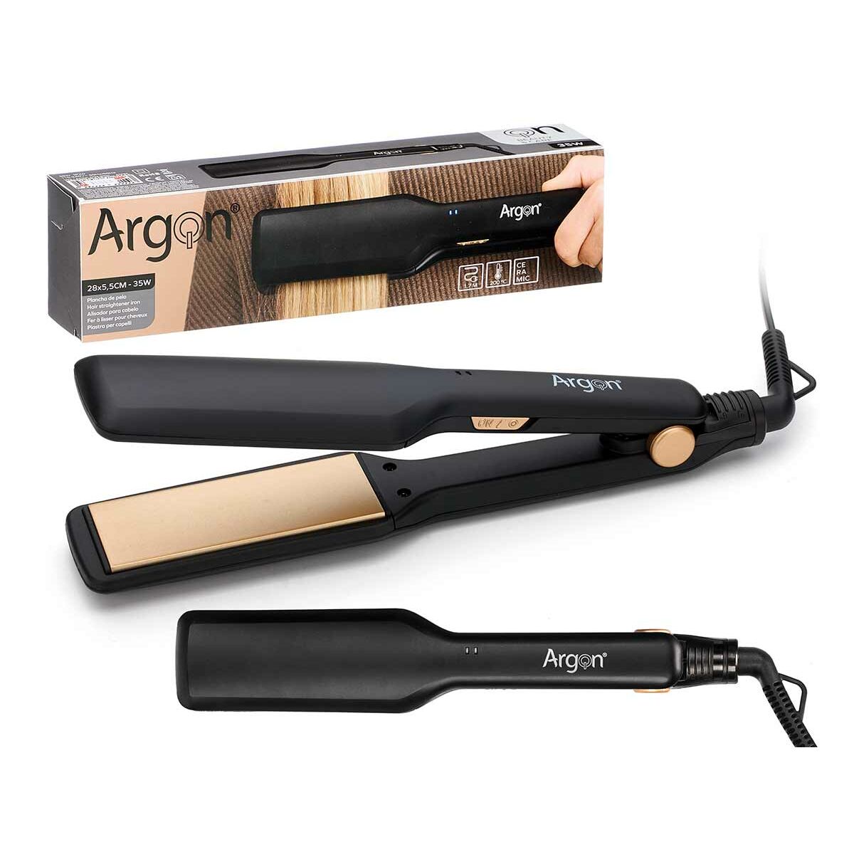 Glattejern Argon Black Golden 35 W produktemballage