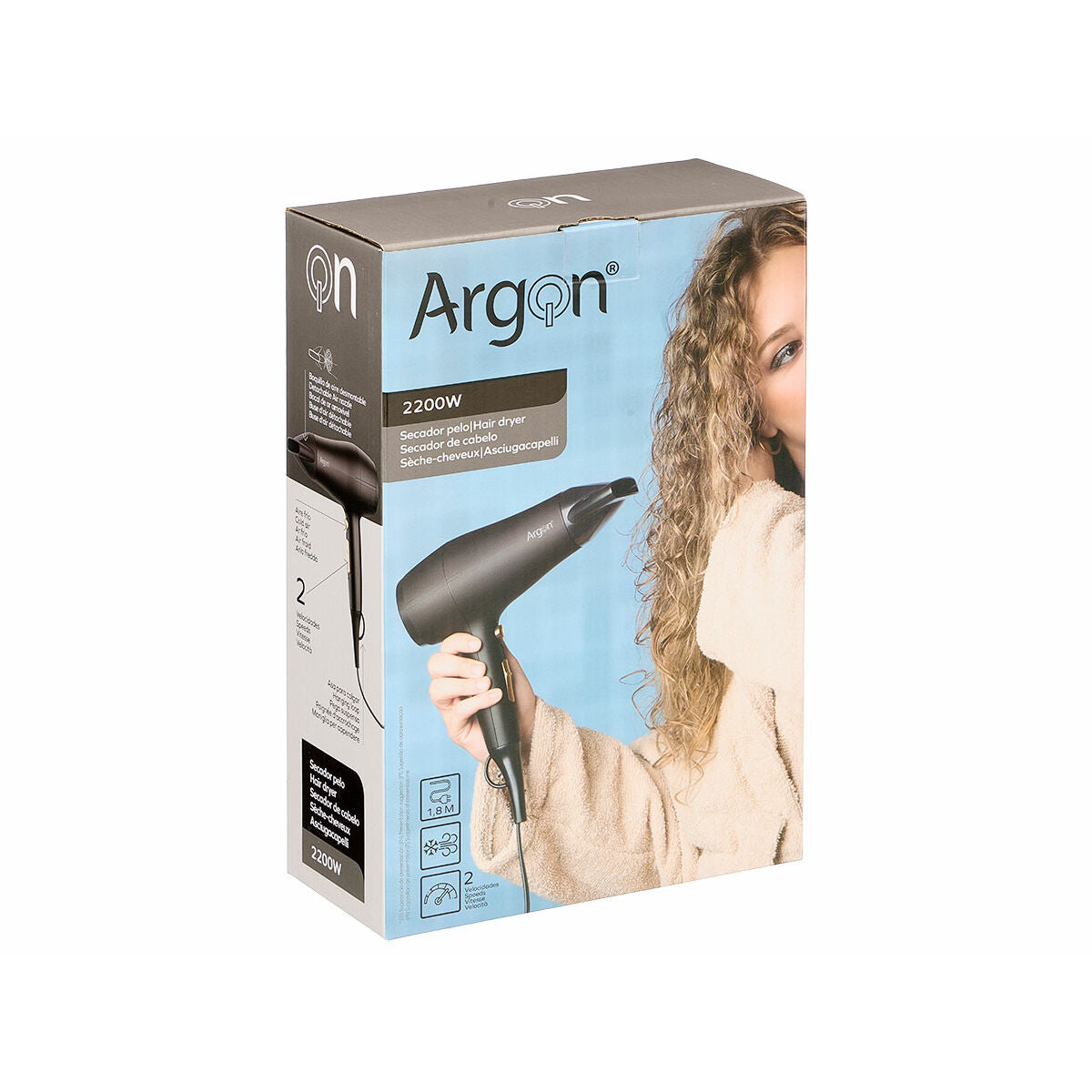 Hårtørrer Argon Black Golden 2200 W produktemballage