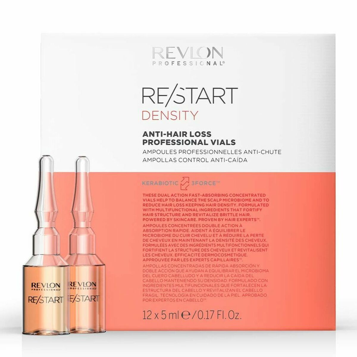 Anti-Hårtab Ampuller Revlon 5 ml produktemballage