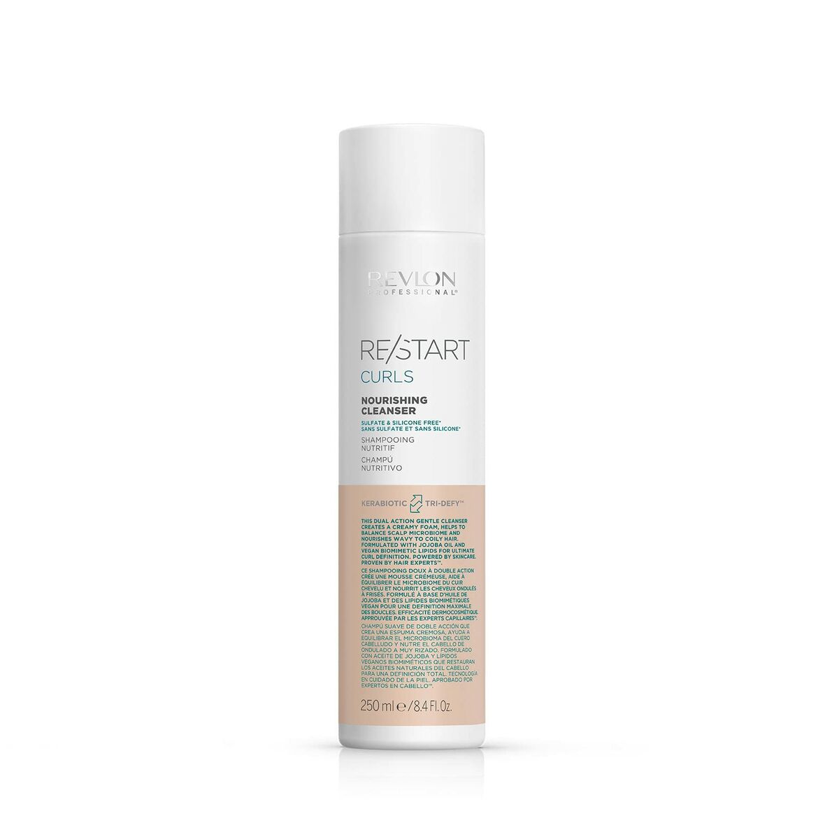 Shampoo til krøllet hår Revlon Re-start Curls 250 ml Rensemiddel til kvinder shampooflaske